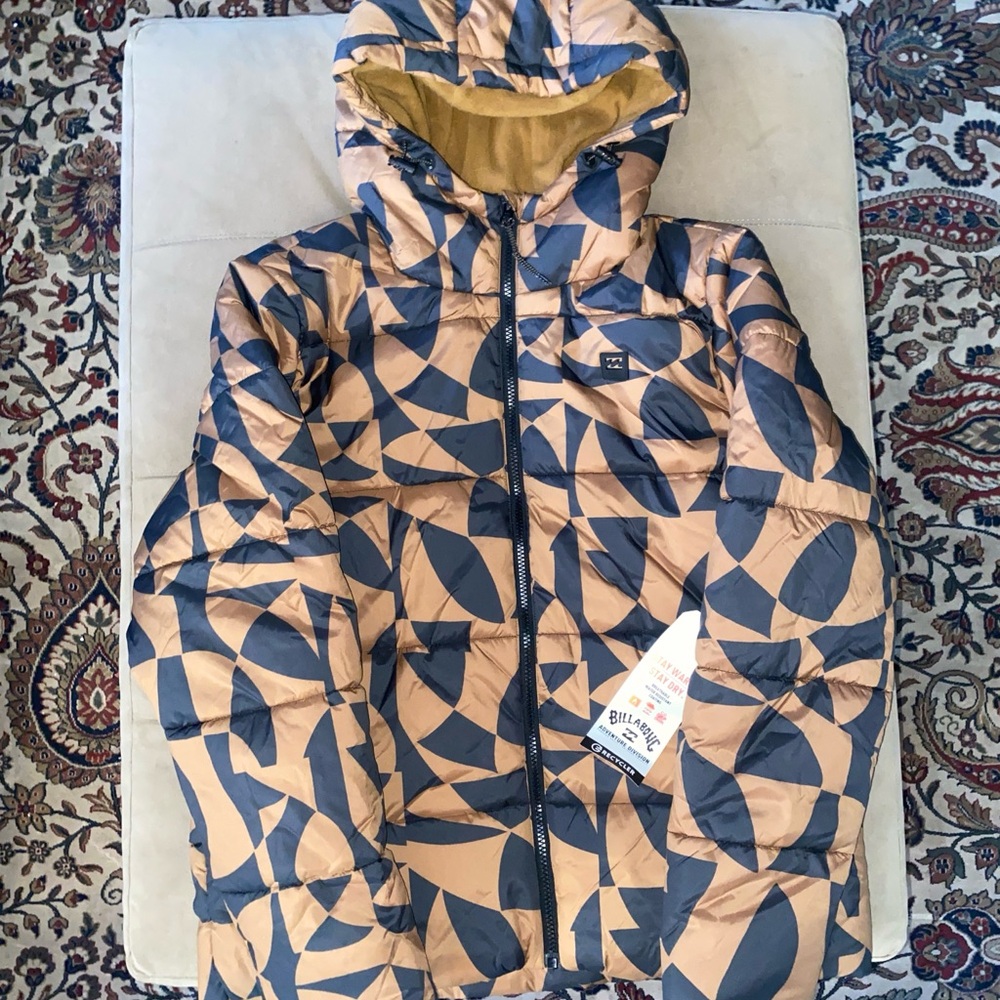 Billabong Patterned Jacket - Black and Tan